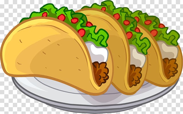 three tacos on plate , Taco Mexican cuisine Breakfast , Tacos Puffle Food transparent background PNG clipart