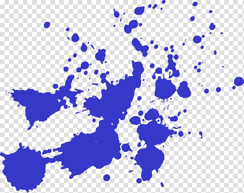 Blue , paint splatter transparent background PNG clipart