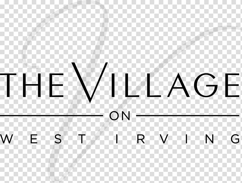 The Village on West Irving West Irving Boulevard Logo Brand, Black Letters transparent background PNG clipart