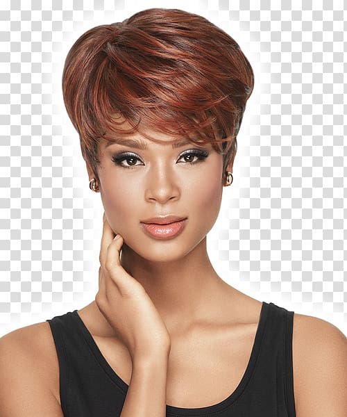 Sherri Shepherd The Wig LUXHAIR Angled Tomboy (Dark Brown (2)) Hairstyle, hair transparent background PNG clipart