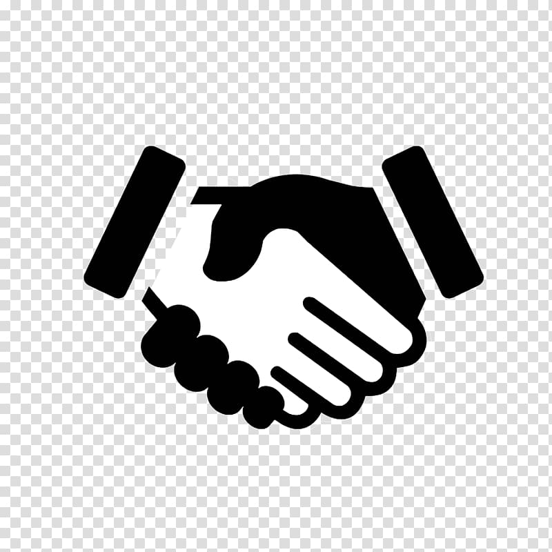 hand shake clip art black and white