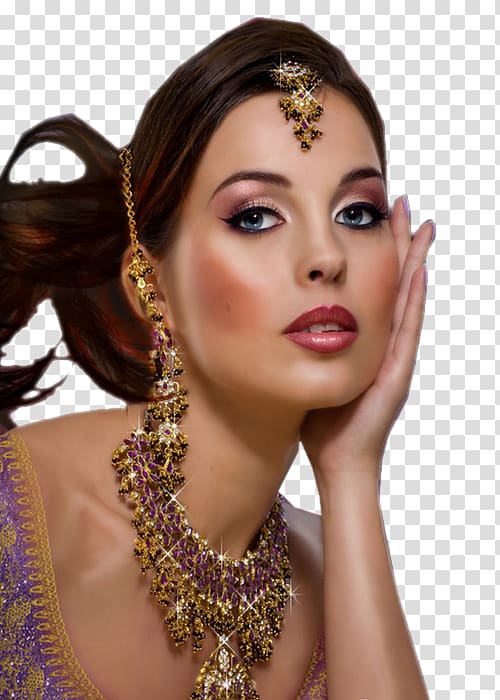 Woman Indian people Earring Fashion, woman transparent background PNG clipart