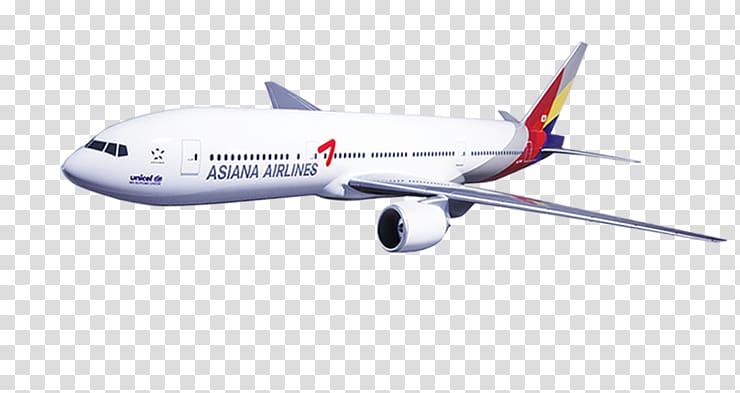 Boeing 767 Asiana Airlines Gwangju Airport T'way Air Airline ticket, air mail transparent background PNG clipart