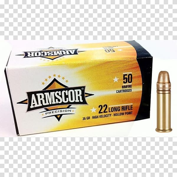 .22 Winchester Magnum Rimfire .22 Long Rifle Armscor Ammunition Firearm, ammunition transparent background PNG clipart