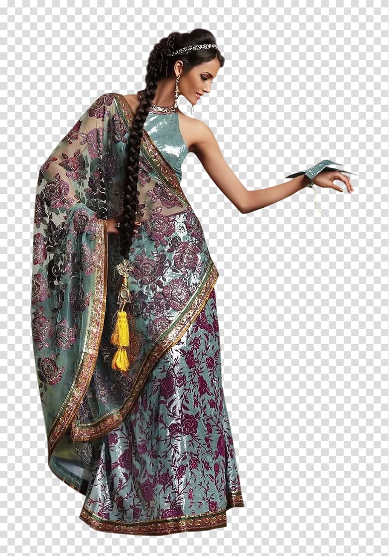 Woman Tube top Sari Female Polyvore, woman transparent background PNG clipart