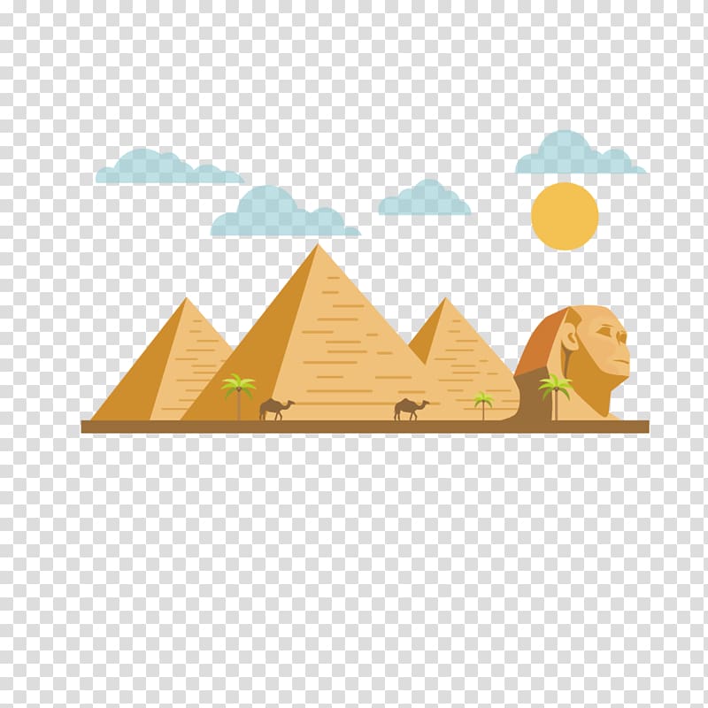 Egyptian pyramids Great Pyramid of Giza Great Sphinx of Giza Ancient Egypt, Flyer Advertising transparent background PNG clipart