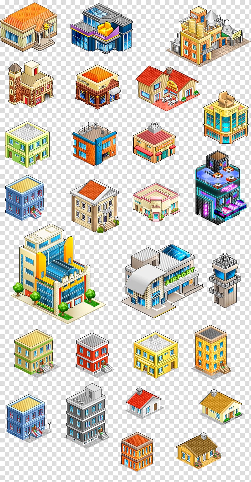 house and building game application , Building Isometric projection Isometric graphics in video games and pixel art, isometric transparent background PNG clipart
