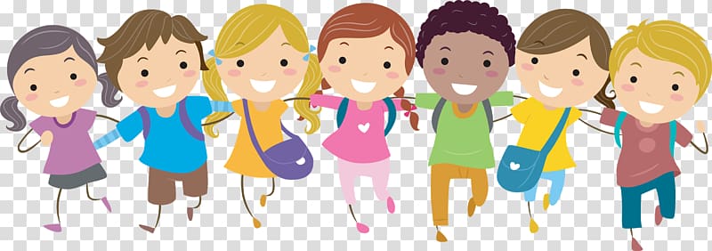 Child Free content , Pic School Children , group of smiling children holding their shoulders illustrations transparent background PNG clipart