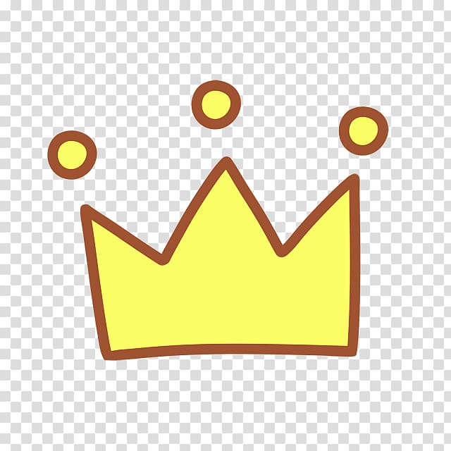 yellow simple crown decoration pattern transparent background PNG clipart