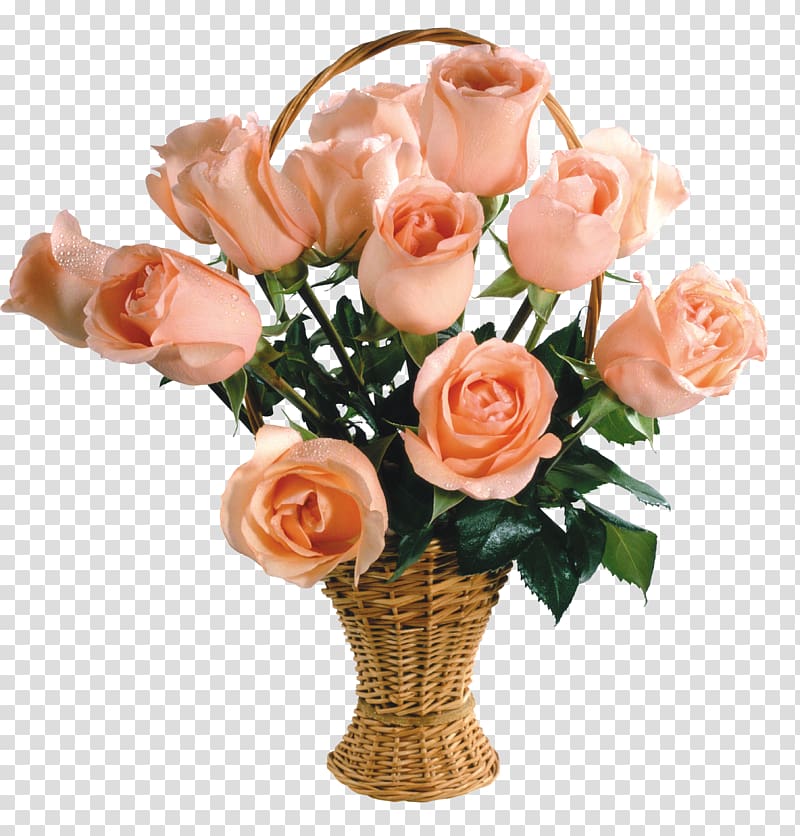 Flower bouquet Garden roses Flower delivery Basket, gif transparent background PNG clipart