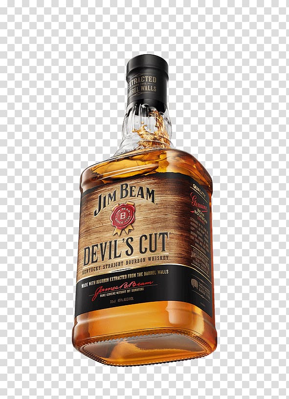 Bourbon whiskey Rye whiskey American whiskey Jim Beam, dumped liquid transparent background PNG clipart