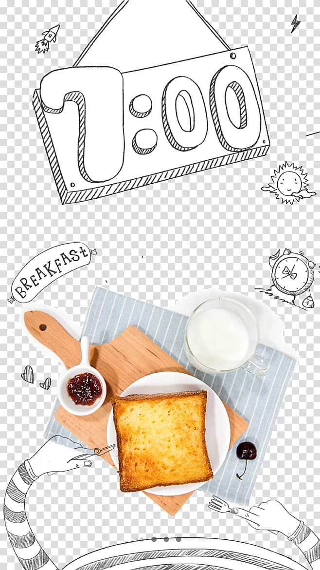 Breakfast Gourmet Poster Web banner Food, breakfast time transparent background PNG clipart