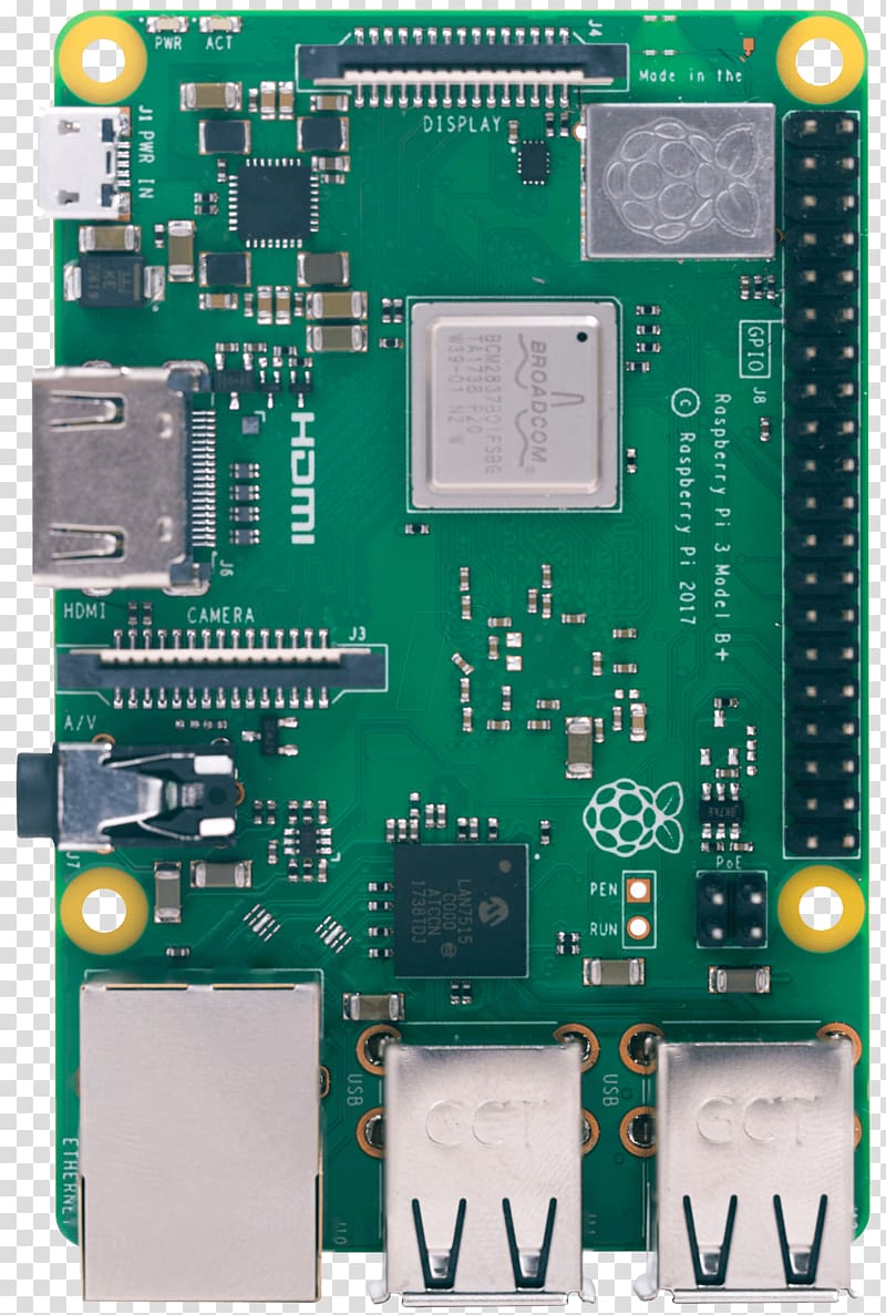 Raspberry Pi 3 ARM Cortex-A53 Power over Ethernet Computer, raspberry pi transparent background PNG clipart