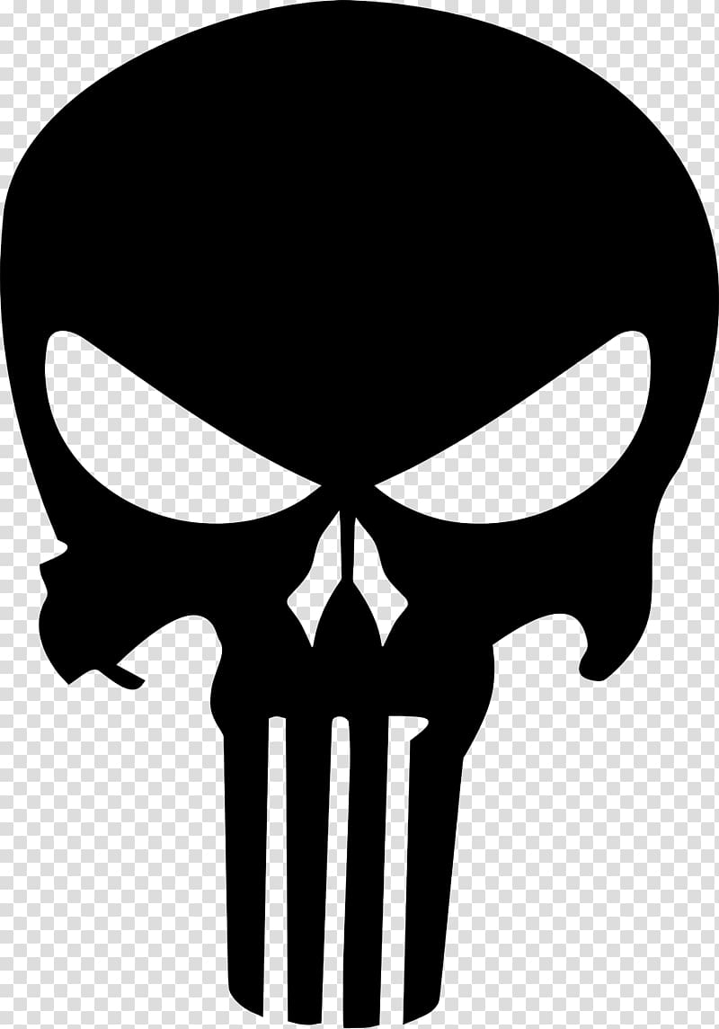 Punisher Car Decal, skulls transparent background PNG clipart