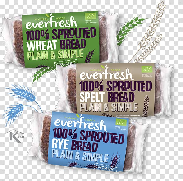 Organic food Sprouted bread Whole grain, fresh bread transparent background PNG clipart