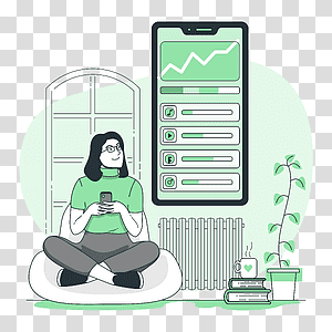 illustration, App data, data, mobile, device, home, app, user, settings transparent background PNG clipart thumbnail