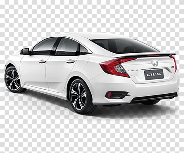 white Honda Civic sedan, 2016 Honda Civic India Car Honda City, Honda rear transparent background PNG clipart