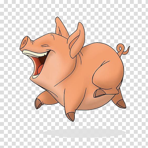 pink pig illustration, Domestic pig Drawing, piggy transparent background PNG clipart