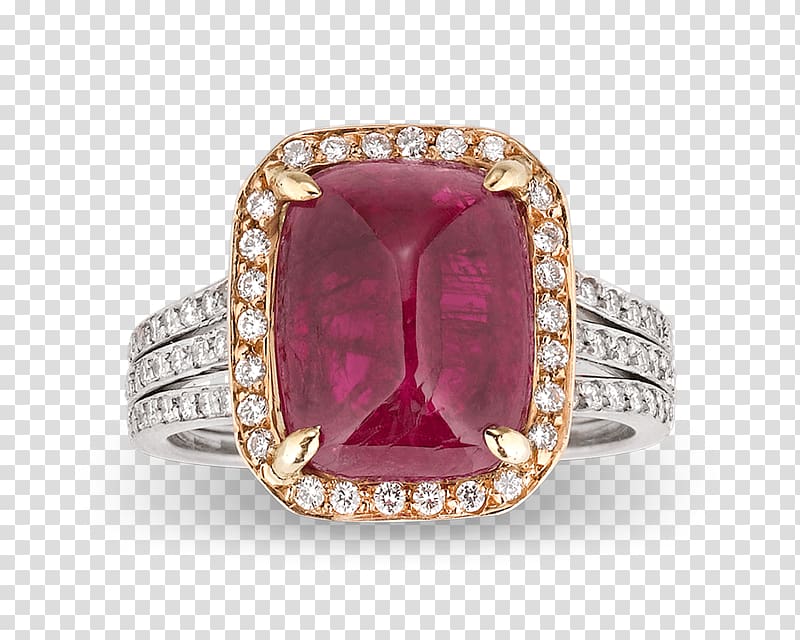 Jewellery Ruby Gemstone Ring Cabochon, cobochon jewelry transparent background PNG clipart