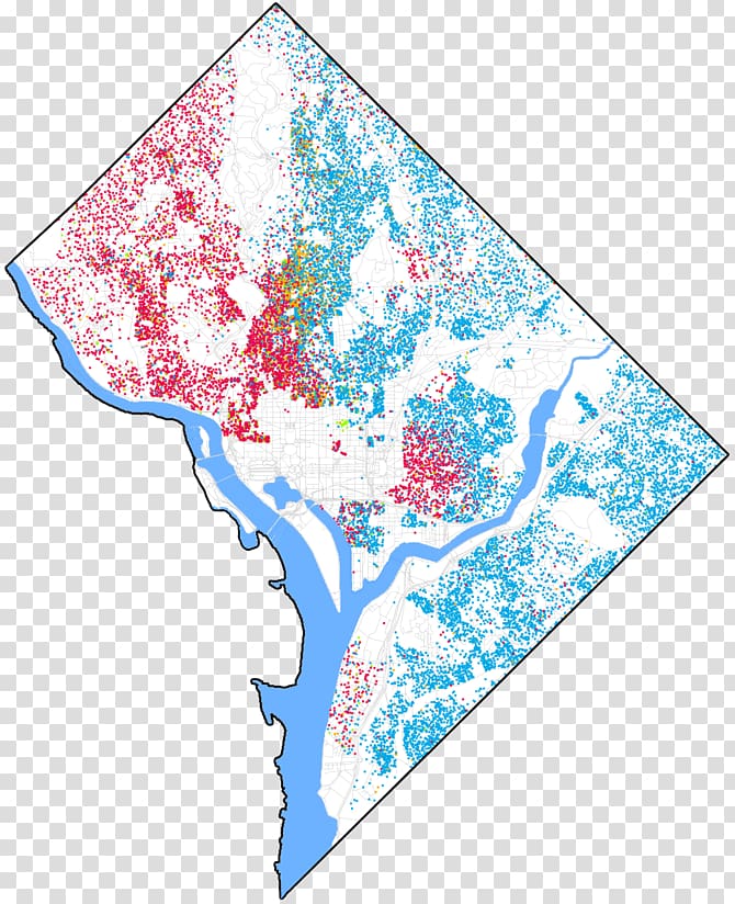 Washington, D.C. Race Dot distribution map Ethnic group, race transparent background PNG clipart