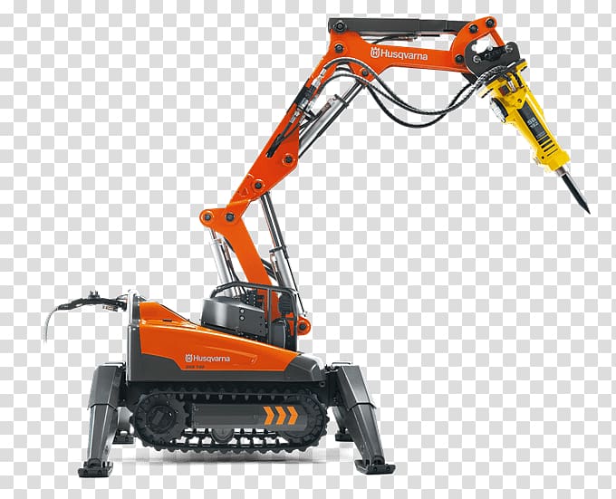 Husqvarna Group Robot Demolition Machine Tool, demolition transparent background PNG clipart