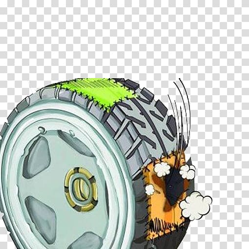 Car Run-flat tire Truck, Cartoon tattered tires transparent background PNG clipart