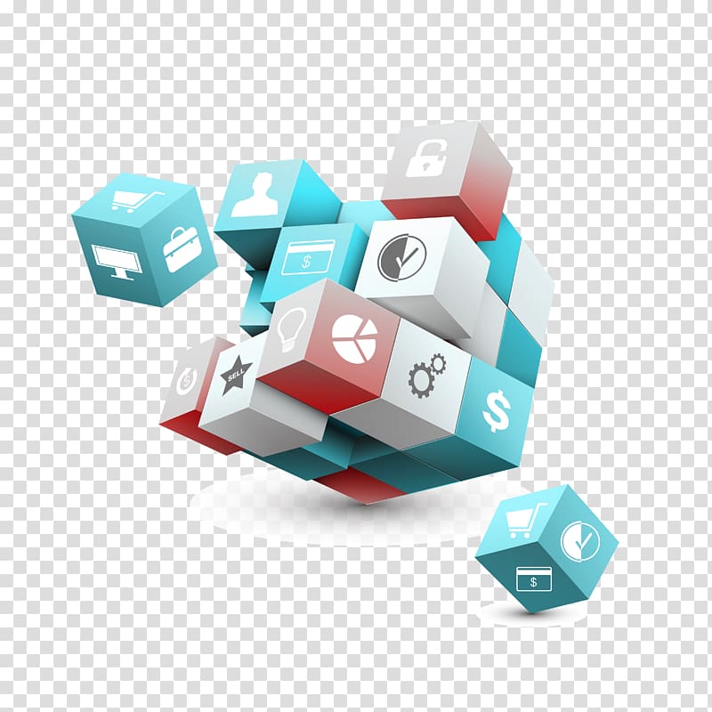 Infographic 3D computer graphics Information, Cube transparent background PNG clipart