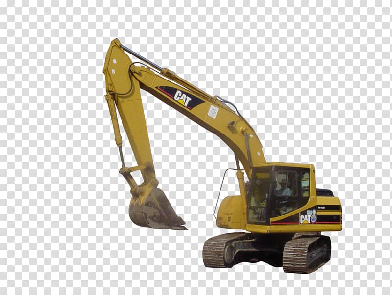 Caterpillar Inc. Heavy Machinery Excavator Backhoe, excavator transparent background PNG clipart