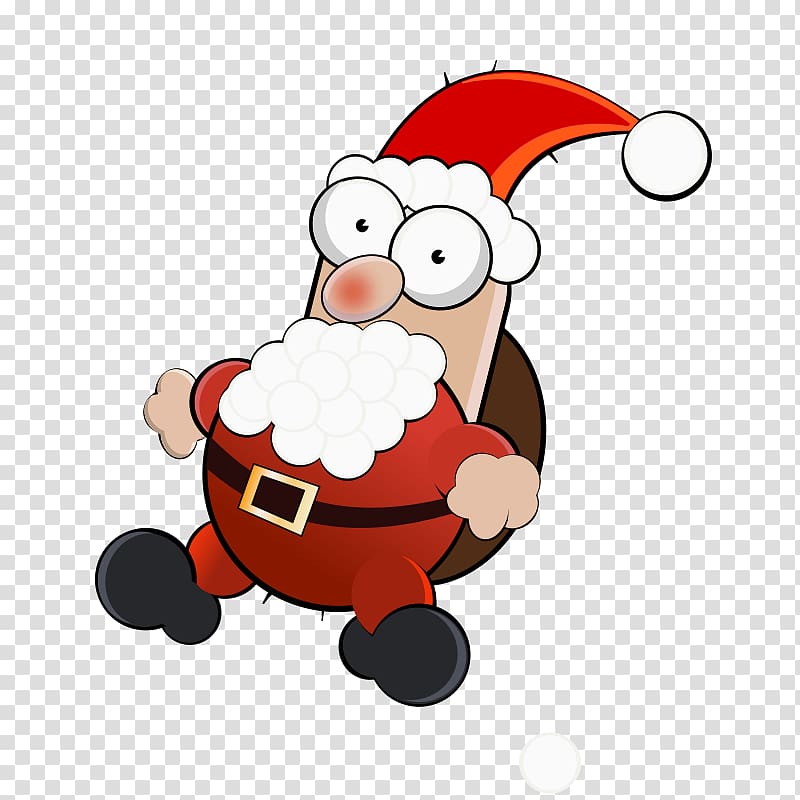 Santa Claus A Visit from St. Nicholas Christmas Poetry , Crazy Man Cartoon transparent background PNG clipart