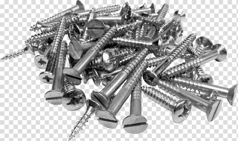 Set screw Bolt Threading, Many Screws transparent background PNG clipart