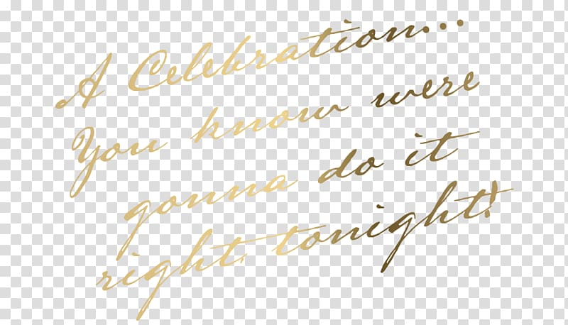 Concept Handwriting Gold Agenda, a celebration transparent background PNG clipart