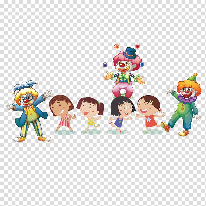 Performance Circus Illustration, Circus Clown transparent background PNG clipart