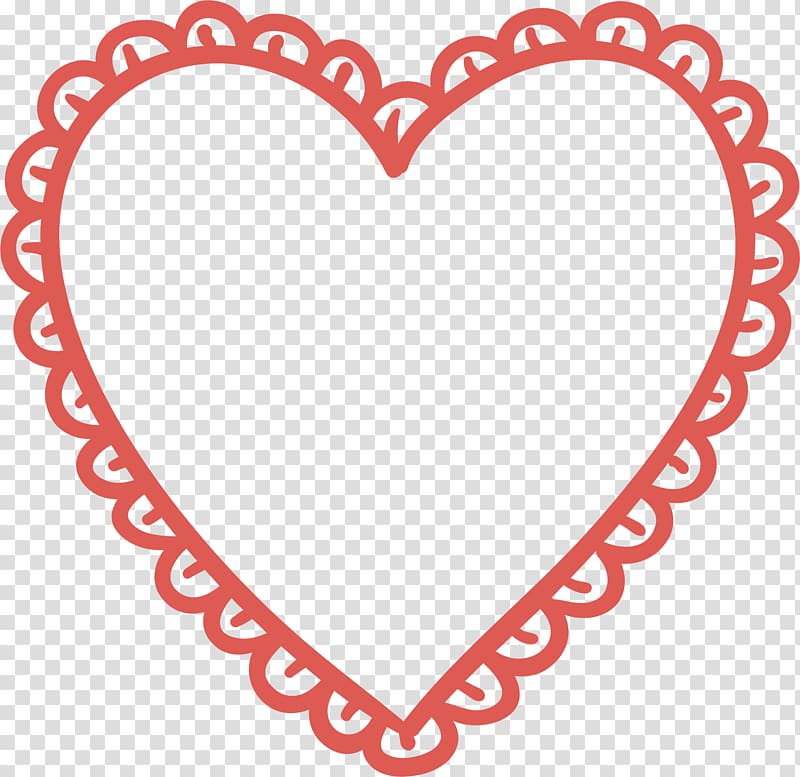 Valentines Day Heart Black and white , Lace heart transparent background PNG clipart