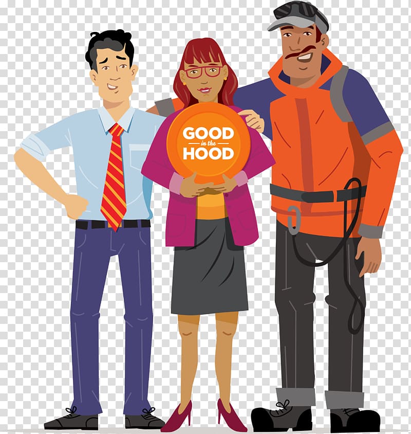 Human behavior Cartoon Character Outerwear, neighbourhood transparent background PNG clipart