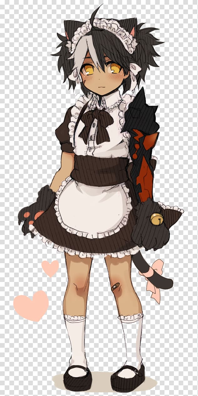 Elsword Game Maid Common raven, Maid dress transparent background PNG clipart