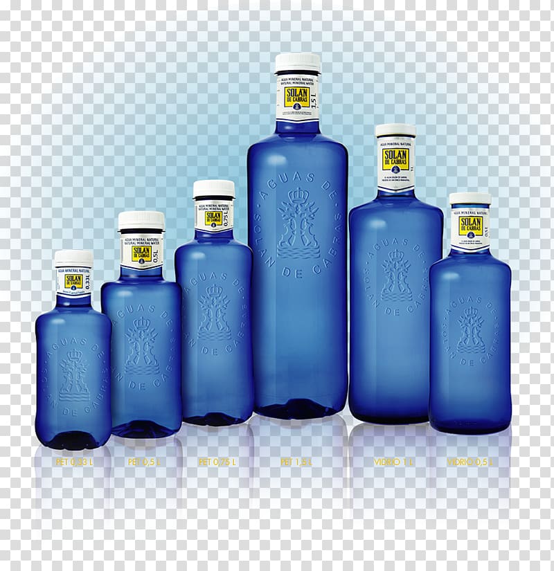 Solán de Cabras Mineral water Glass bottle, water transparent background PNG clipart