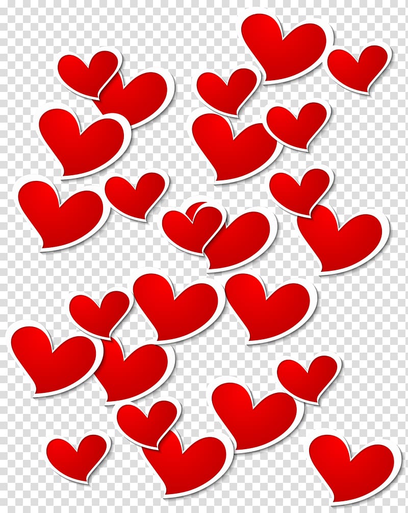 Heart Valentine's Day , Red White Hearts Decoration , red heart illustration transparent background PNG clipart