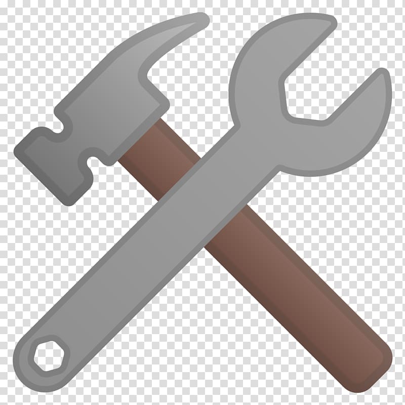 Hammer Emoji Tool Spanners Noto fonts, hammer transparent background PNG clipart