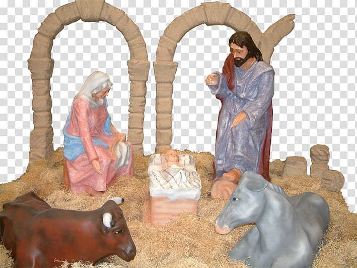 Nativity scene Christmas Day Birth Manger Christ Child, real portal transparent background PNG clipart