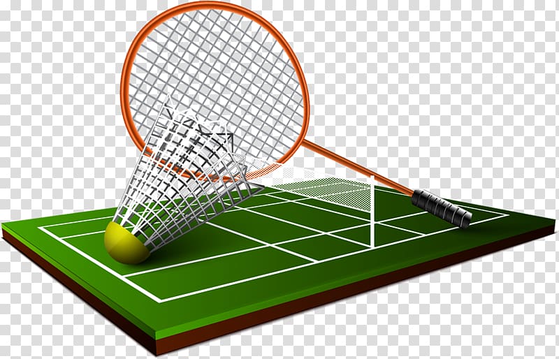 badminton court with racket and shuttlecock illustration, Badminton Net Sport Racket Shuttlecock, badminton transparent background PNG clipart