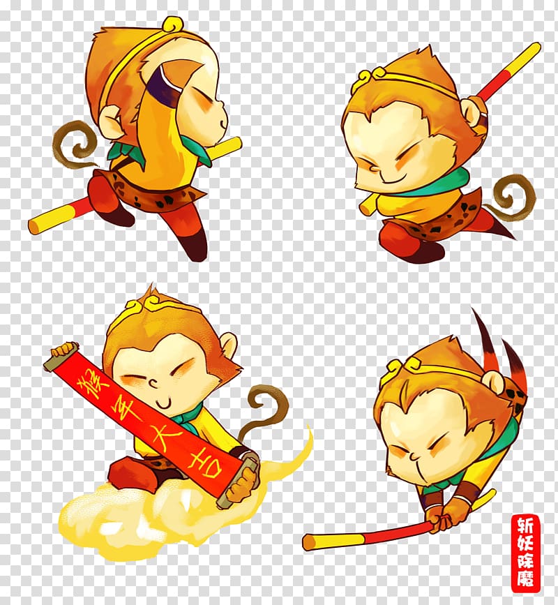 Sun Wukong Journey to the West Goku Mount Huaguo Monkey, Manga Sun Wukong transparent background PNG clipart