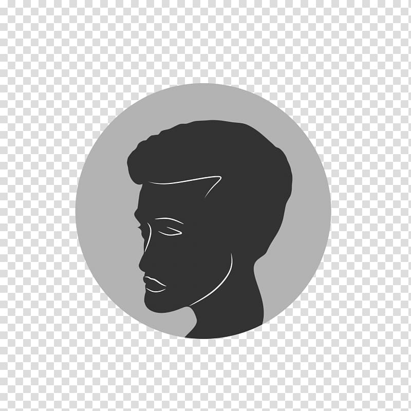 Portrait of a Man (Self Portrait?) Silhouette Logo Font, Silhouette transparent background PNG clipart