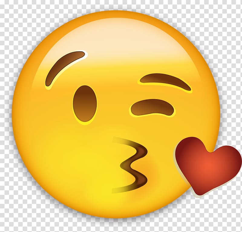 kiss emoji illustration, Emoji Love Kiss Emoticon Text messaging, Emoji transparent background PNG clipart