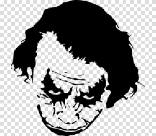 Joker Harley Quinn Stencil Art, joker transparent background PNG clipart