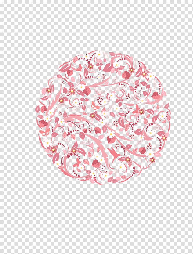 white and pink flowers , , Pink Sakura Crafts Round Creative Japan transparent background PNG clipart