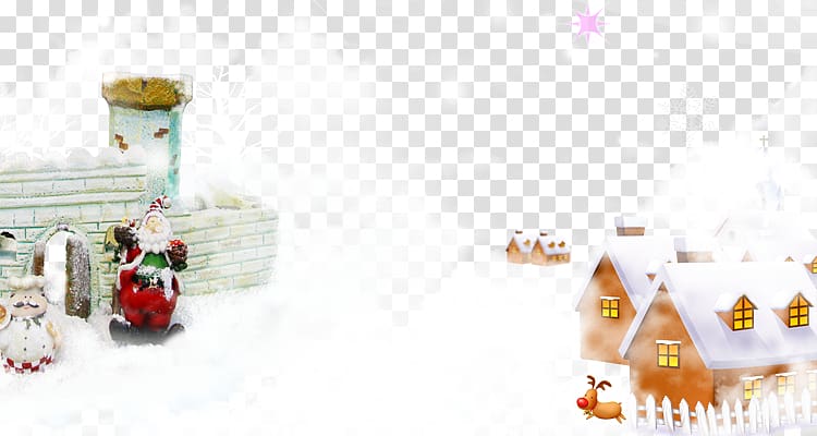 Christmas Poster Winter Advertising Festival, Winter snow house transparent background PNG clipart