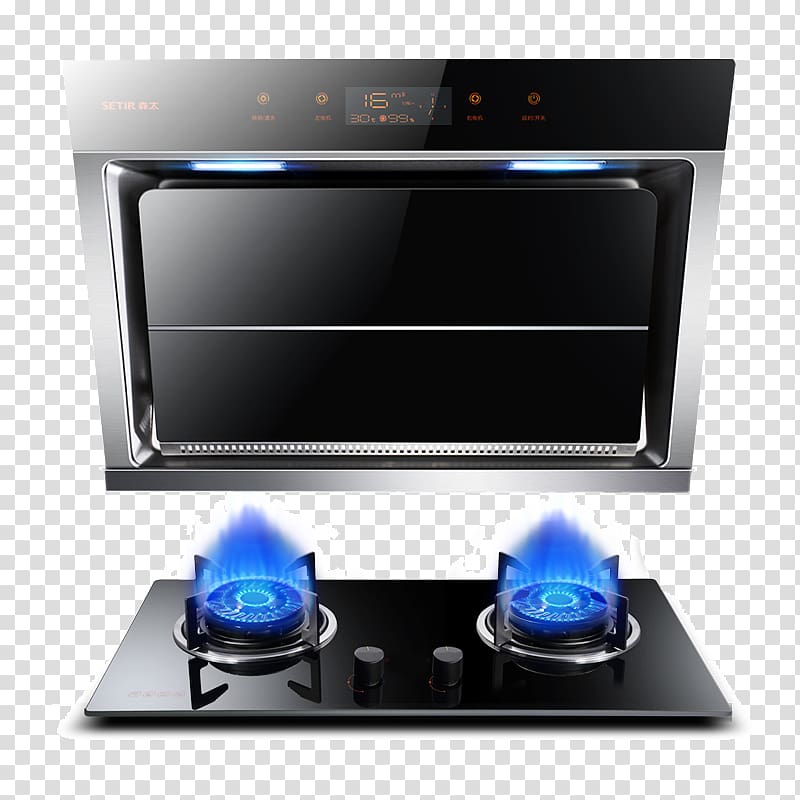 Exhaust hood Kitchen stove Smoke, Setir-too,B530 range hood gas stove Package,Side suction hood stove smoke stoves combination packages transparent background PNG clipart