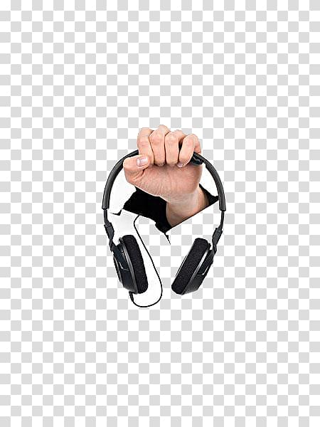 Headphones Paper , Holding headphones transparent background PNG clipart