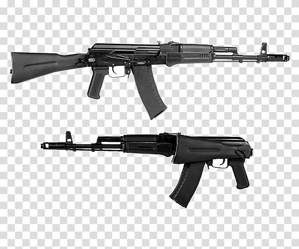 Izhmash AK-47 AK-74 Firearm Saiga semi-automatic rifle, ak 47 transparent background PNG clipart