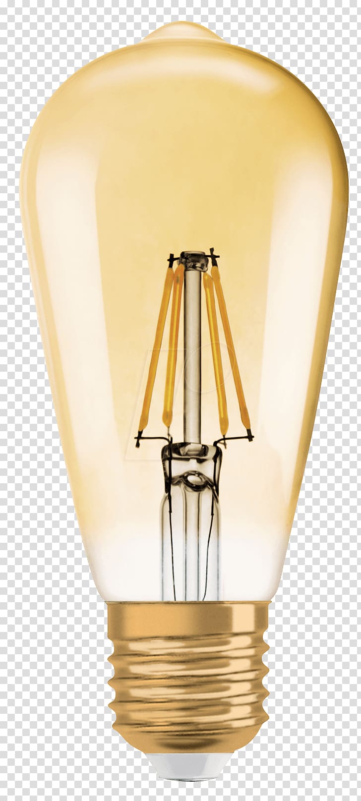 LED lamp LED filament Incandescent light bulb Light fixture Lighting, Light bulb transparent background PNG clipart